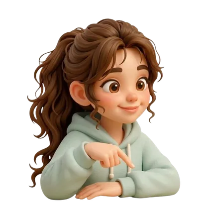 Cartoon girl pointing to the ART comparison table